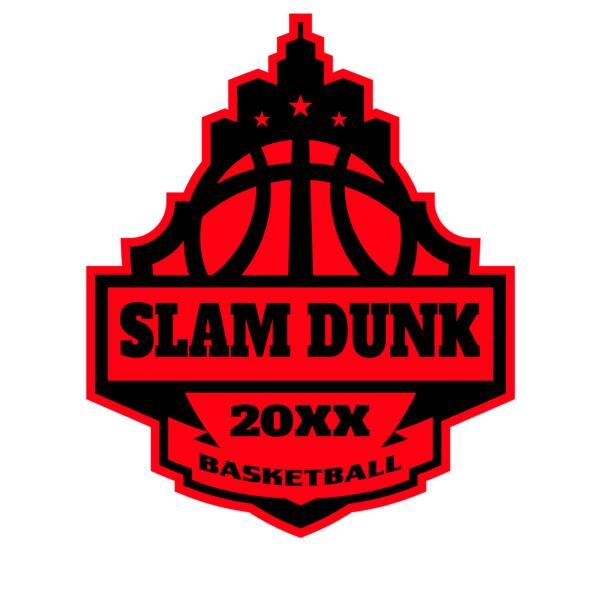 SLAM DUNK Basketball Logo Template Vignette