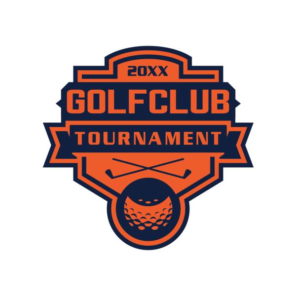 Golf club Tournament logo template 02 Vignette