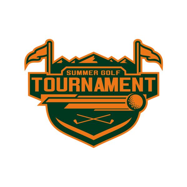 Tournament Summer golf logo template	02 Vignette