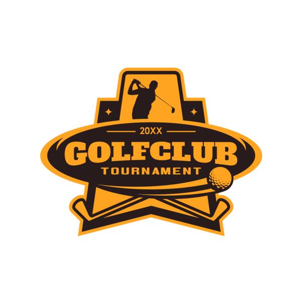 Golf club Tournament logo template 05 Vignette