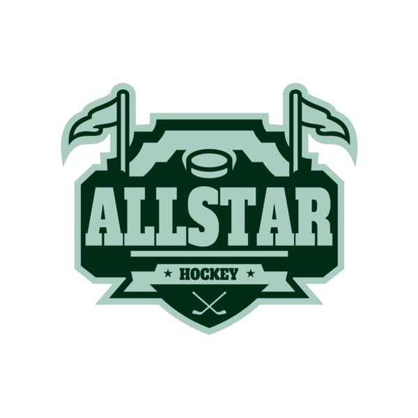 All Star Hockey Tournament logo template 02 Vignette