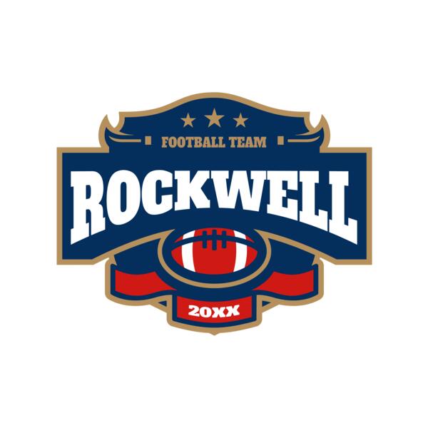 Rockwell Football team logo template Vignette