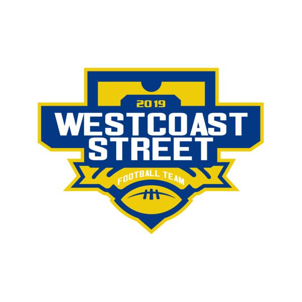 West Coast Street Football League logo template Vignette