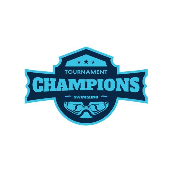 Champions Tournament Swimming logo template Vignette