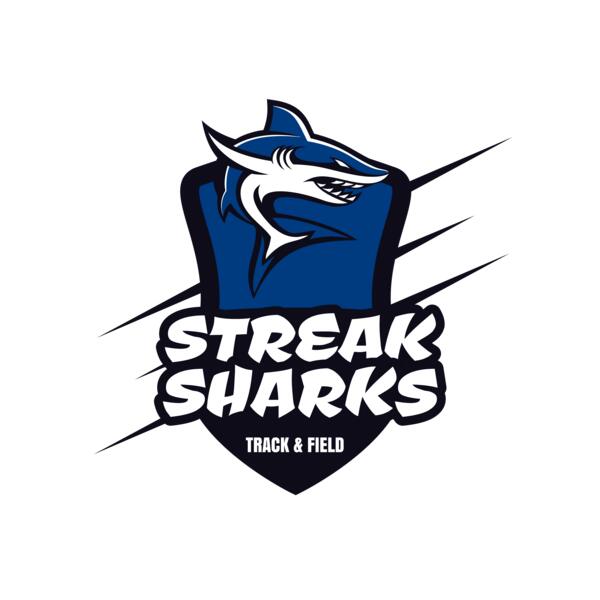Sharks Track & Field Team Logo 01 Vignette