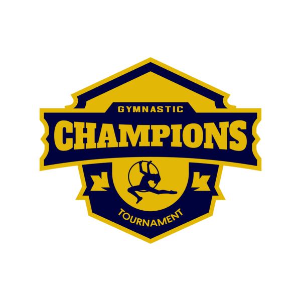 Champions Gymnastic Tournament logo template Vignette