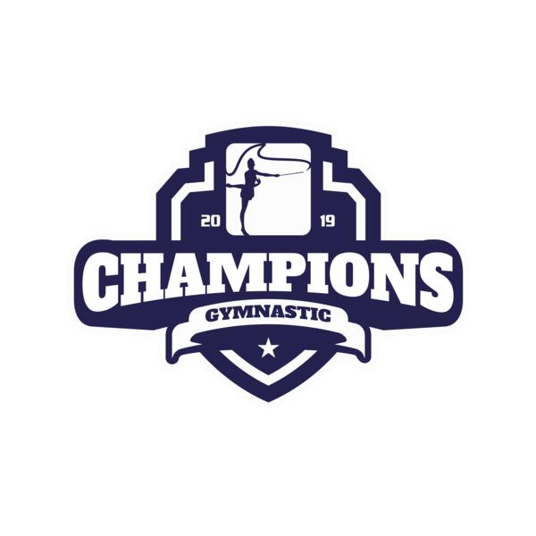 Champions Gymnastic logo template 02 Vignette