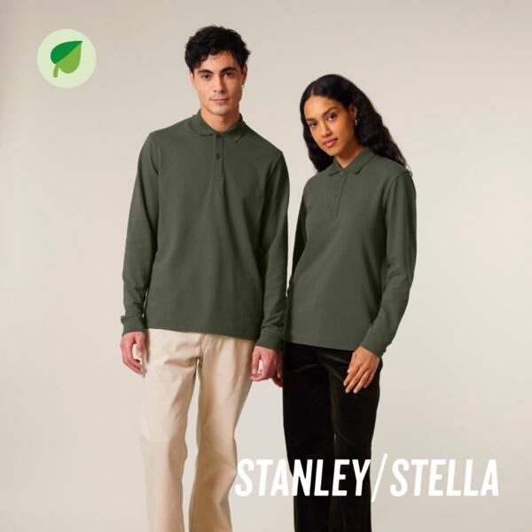 Polo a manche longue unisexe premium BIO Vignette